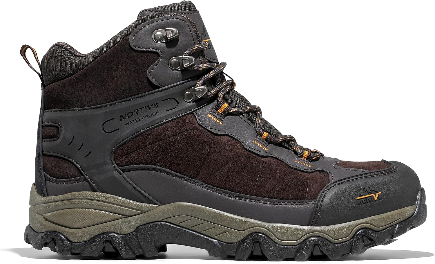 Detalle de NORTIV 8 Men’s Waterproof Mid Hiking Boots, Paladin Outdoor Trekking Shoes
