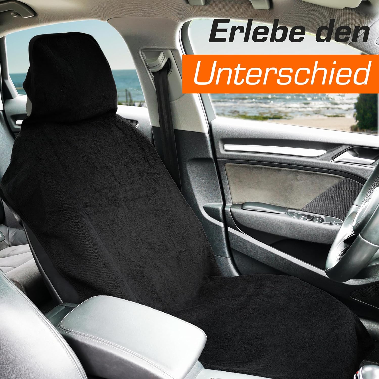Thumbnail 5 de Upgrade4cars Frottee Autositzschoner Vordersitz