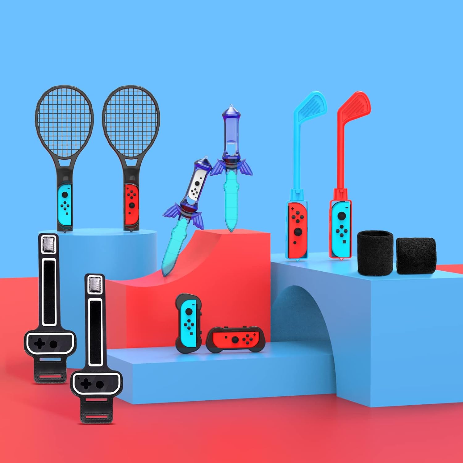 Thumbnail 6 de 12 in 1 Switch Sports Accessories Bundle – 2025 Family Party Pack for Nintendo Switch & OLED