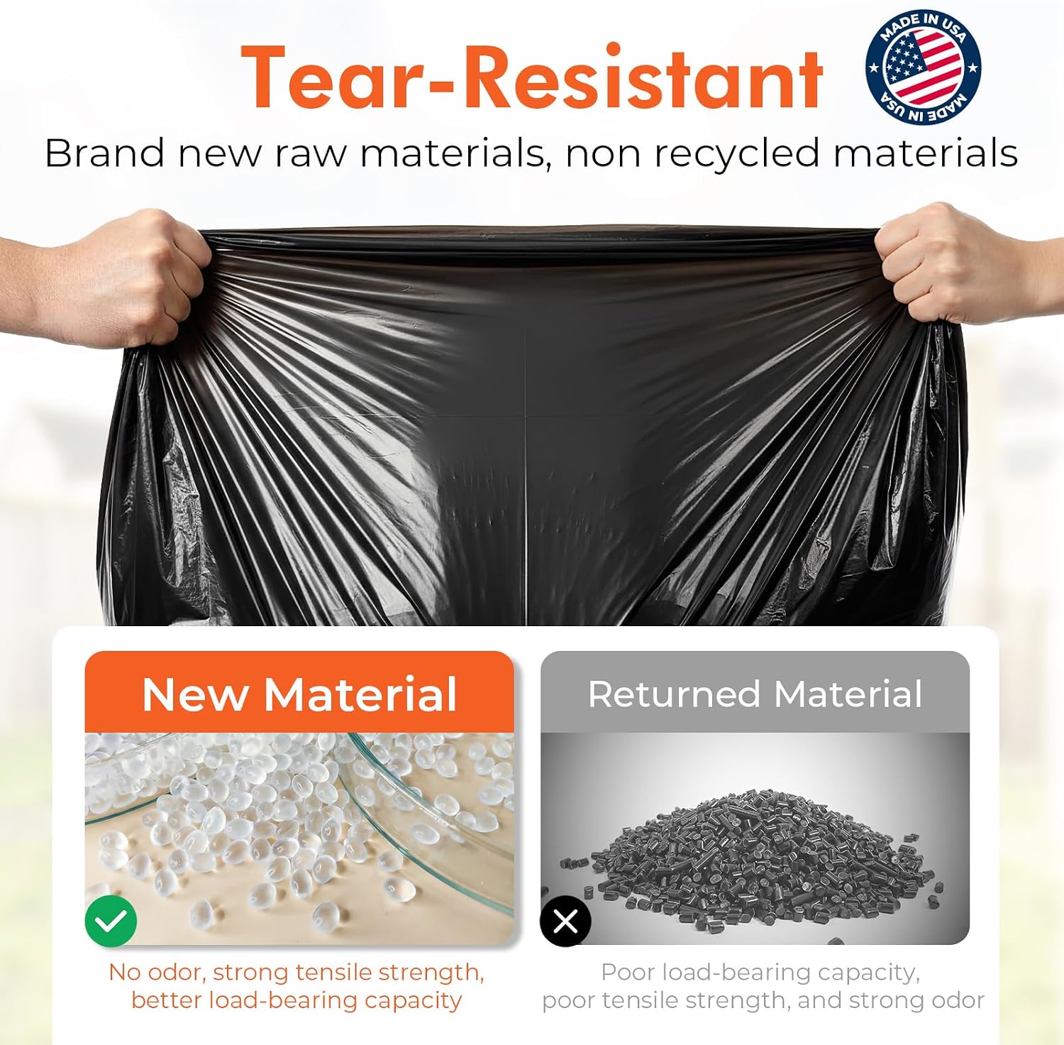 Thumbnail 3 de Delxo 40×54-Inch Trash Bags, 55–60 Gallon, 150 Count, Black Star-Seal