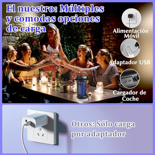 Detalle de Morole 2 en 1 Lampara Antimosquitos USB-C Colgante con LED Recargable