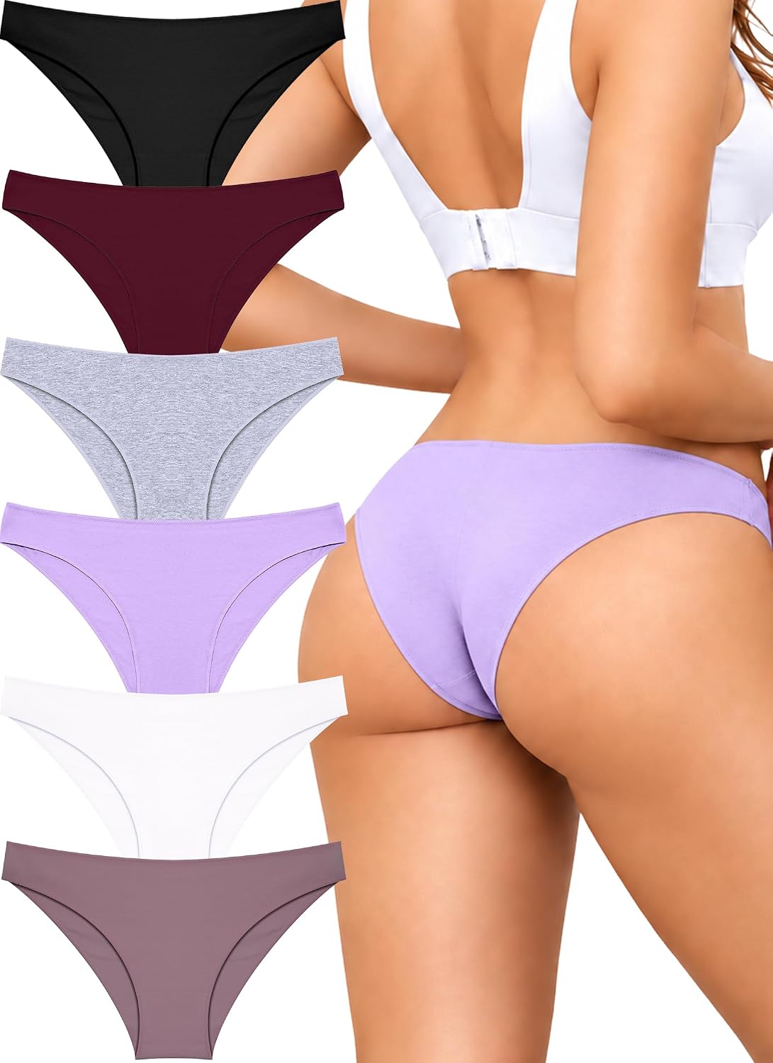 Thumbnail 1 de FINETOO Women's Cotton Bikini Underwear