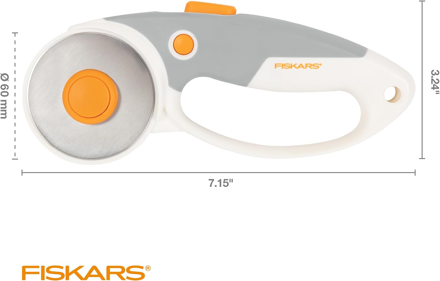 Detalle 2 de Fiskars 1065932 nóż krążkowy 60 mm z powłoką tytanową, biały