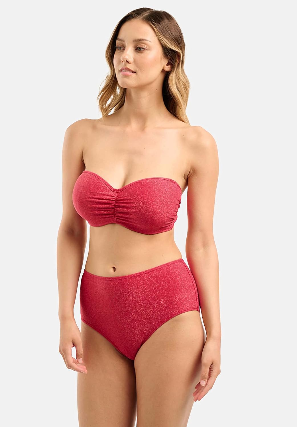 Thumbnail 4 de Sans Complexe - Modèle Reflet : Bas de Maillot de Bain Taille Haute pour Femme, lurex et recyclé
