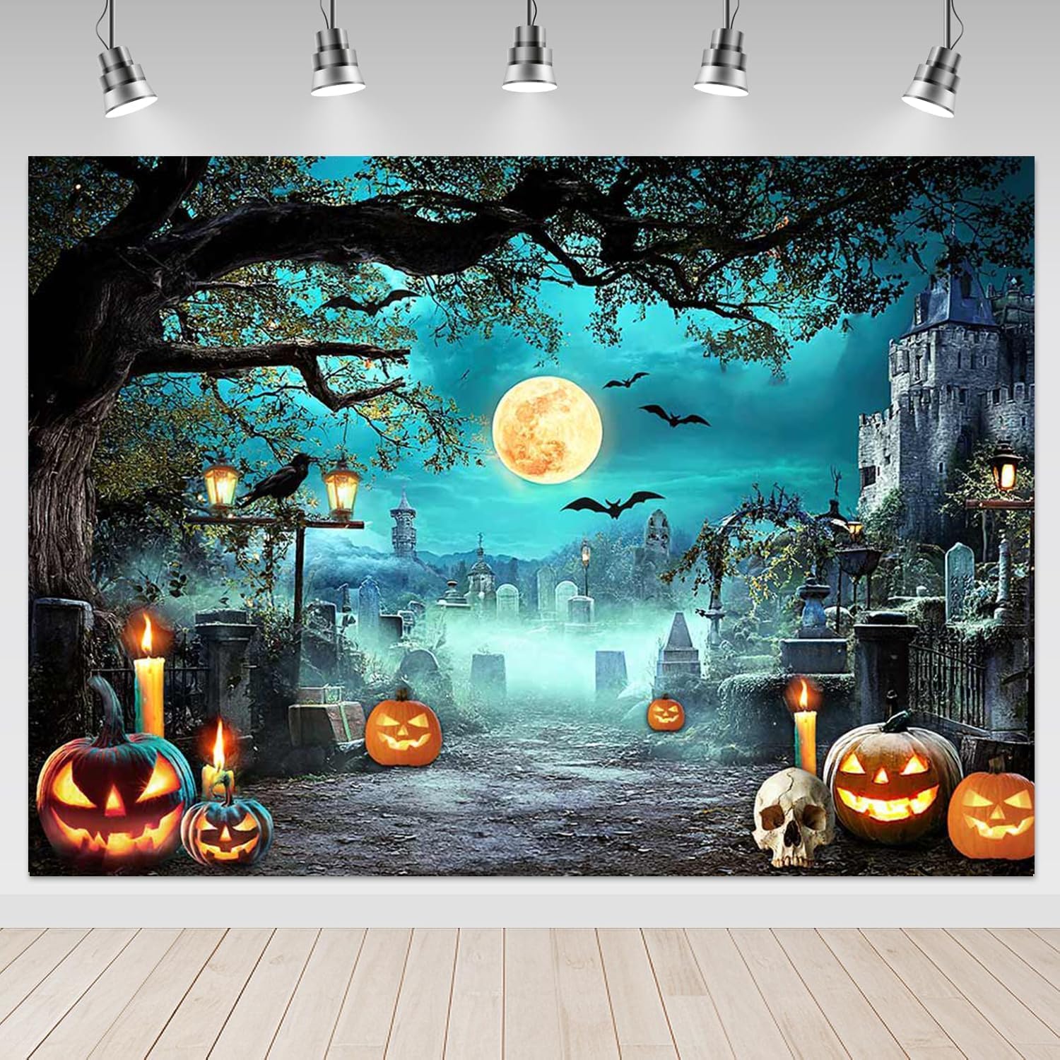 Detalle de Mocsicka Halloween Backdrop 7x5ft