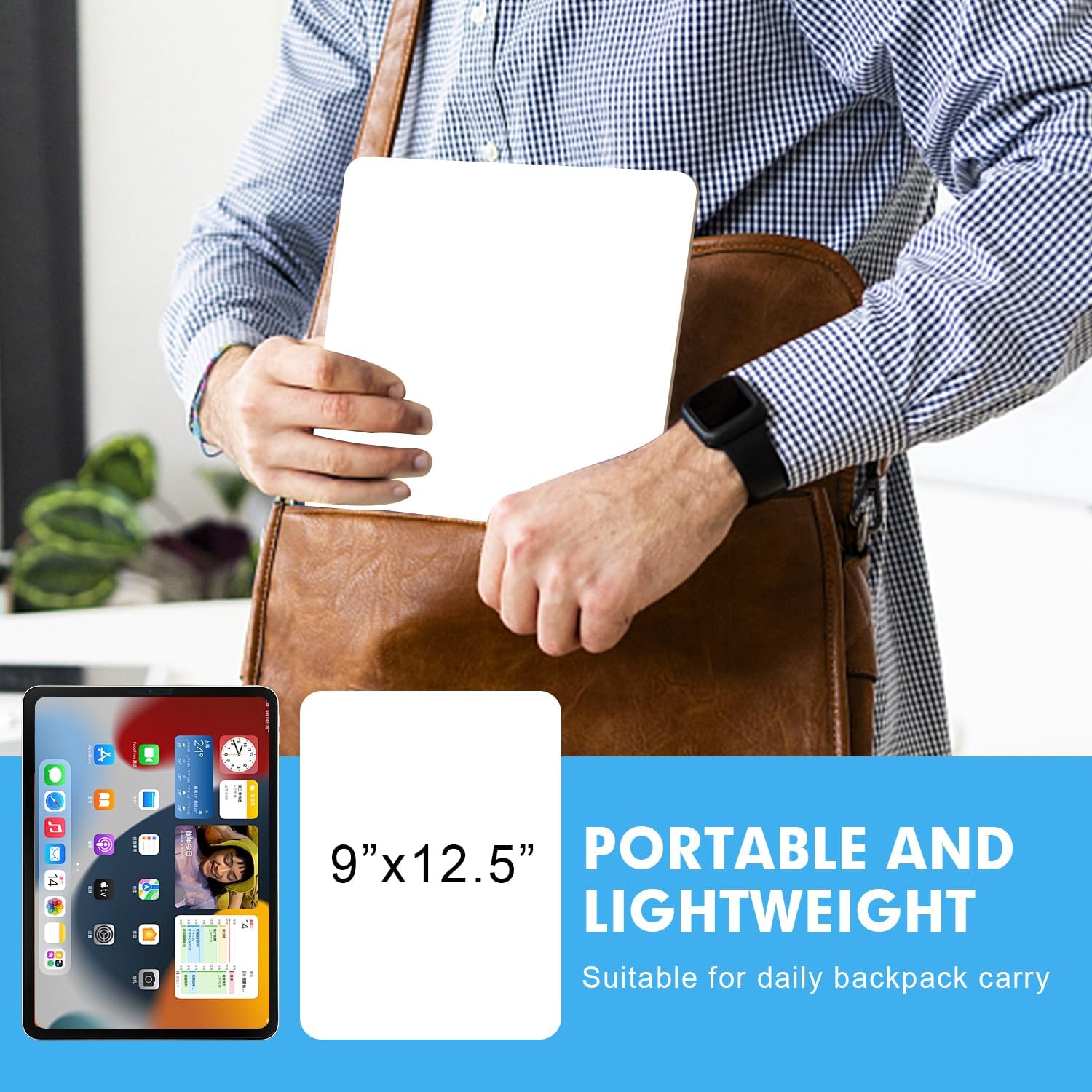 Detalle 2 de PANDRI BOARD+ERASE SET Double-Sided Dry Erase Boards, 6-Pack, 12.5 x 9 Inch