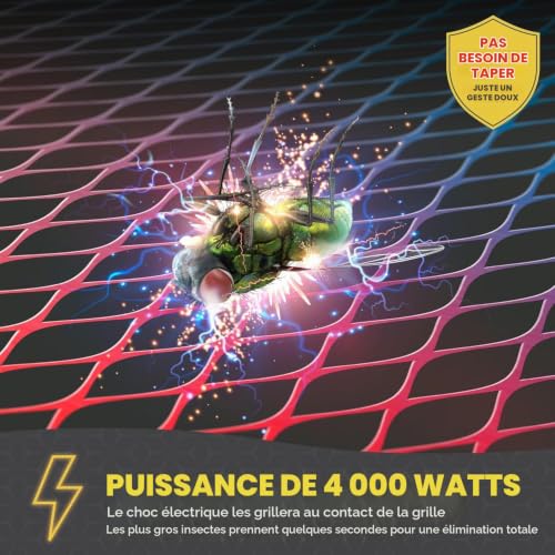 Thumbnail 1 de Lot de 2 tapettes à Mouches électriques GameXcel 4000 W, portables et LED – intérieur et extérieur