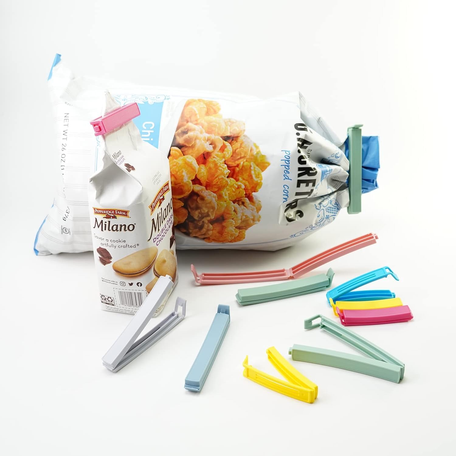 Thumbnail 5 de Yarall 32 PCS Food Bag Clips – Curved-Design Clips for Kitchen & Freezer (11cm x 20cm and 7.8cm x 12cm)
