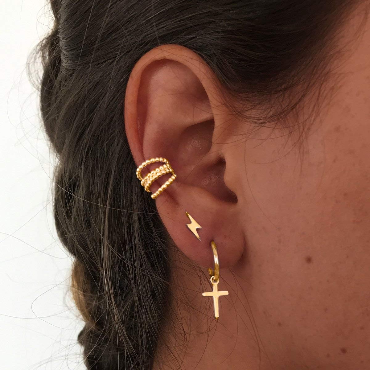 Thumbnail 3 de SINGULARU Orecchino singolo Fulmine in Argento 925 placcato oro 🧿