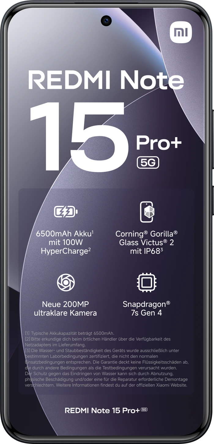 Thumbnail 8 de Xiaomi Redmi Note 15 Pro+ 256GB Schwarz 5G – Mittelklasse-Smartphone mit 6.500-mAh-Akku