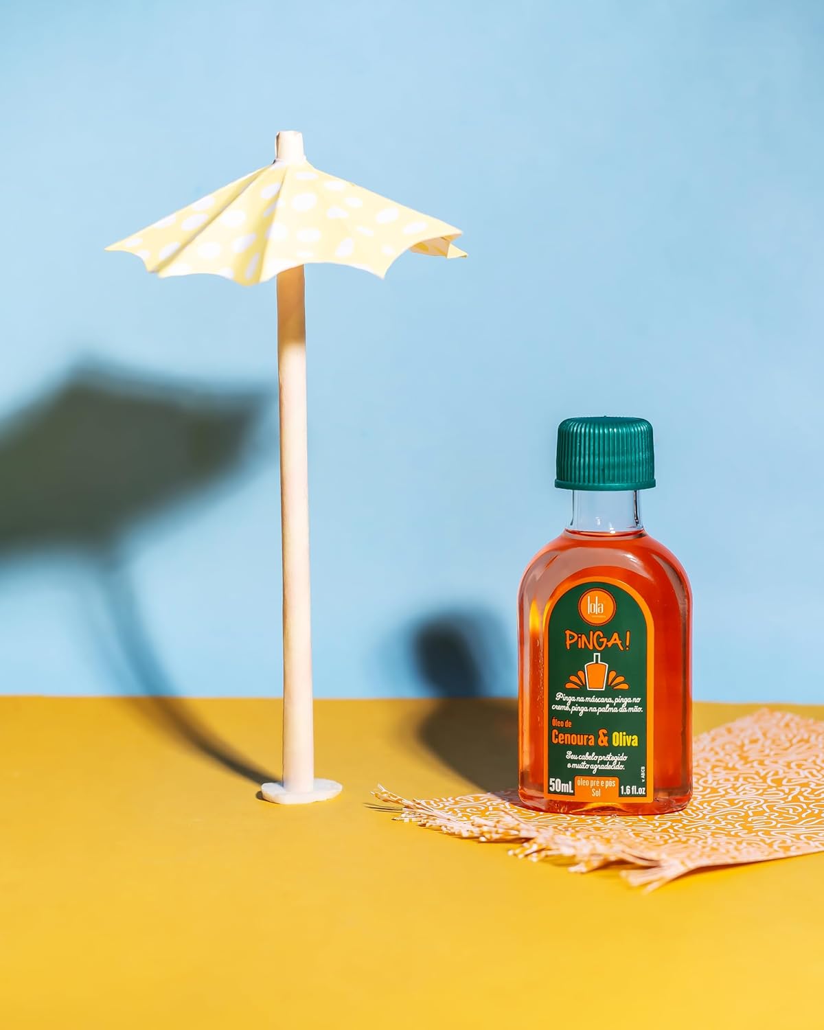 Detalle de Lola Cosmetics Olio Capillare PINGA Carota e Oliva - Nutrimento leggero per capelli sani, 50 ml