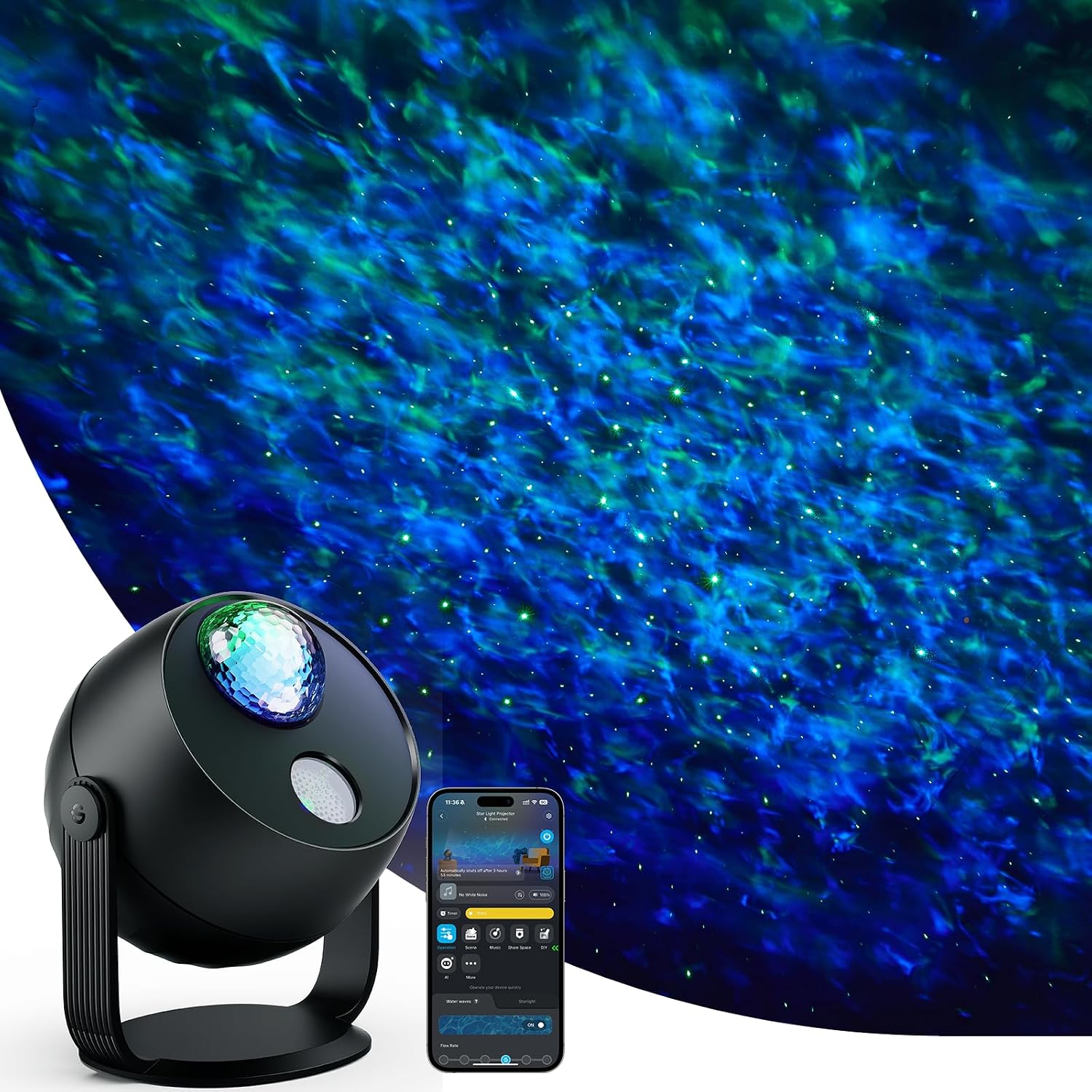 Detalle de Govee Star Light Projector: Ocean Wave & Starry Night Functional Ambient Light