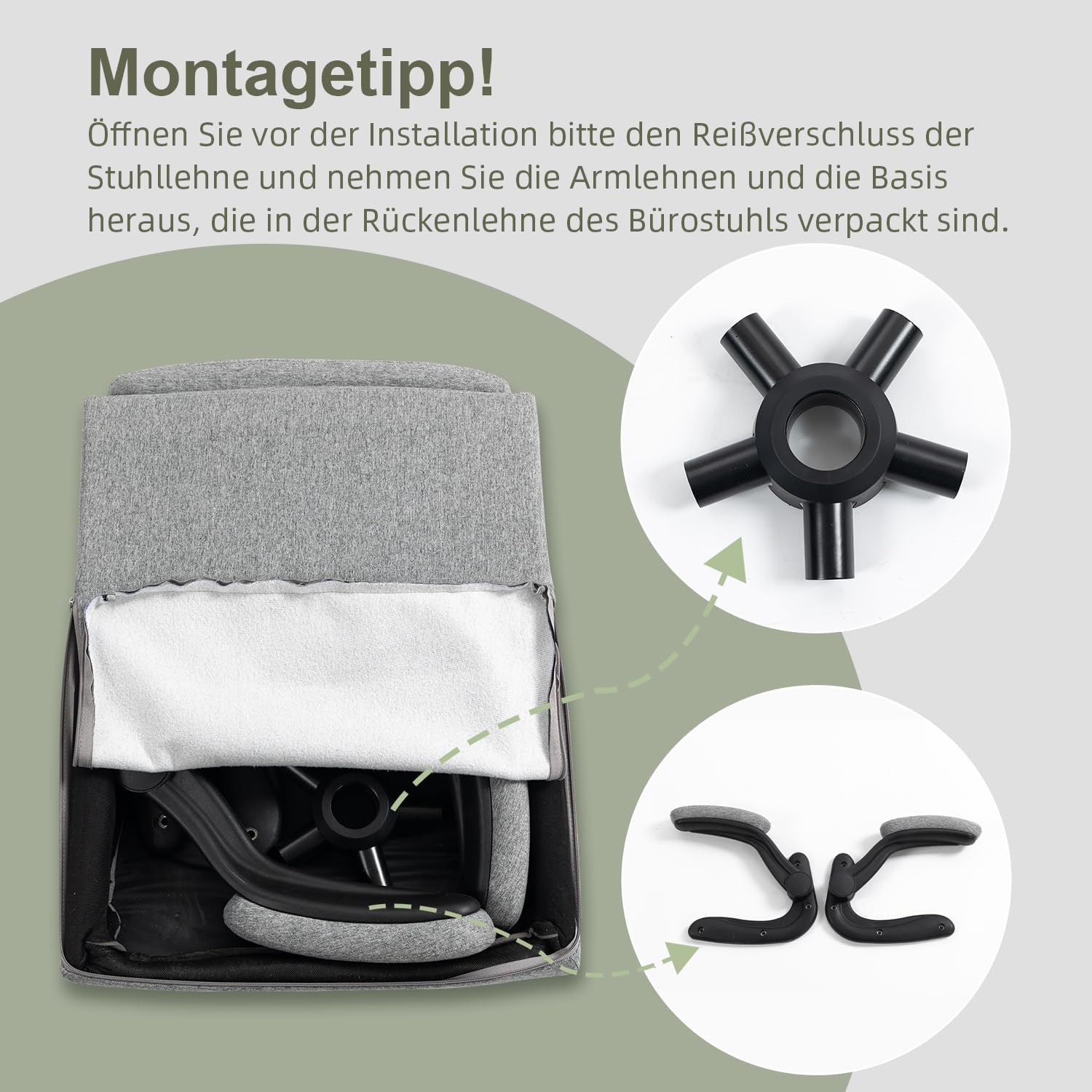 Thumbnail 2 de CASTLOVE Ergonomischer Bürostuhl 150 kg