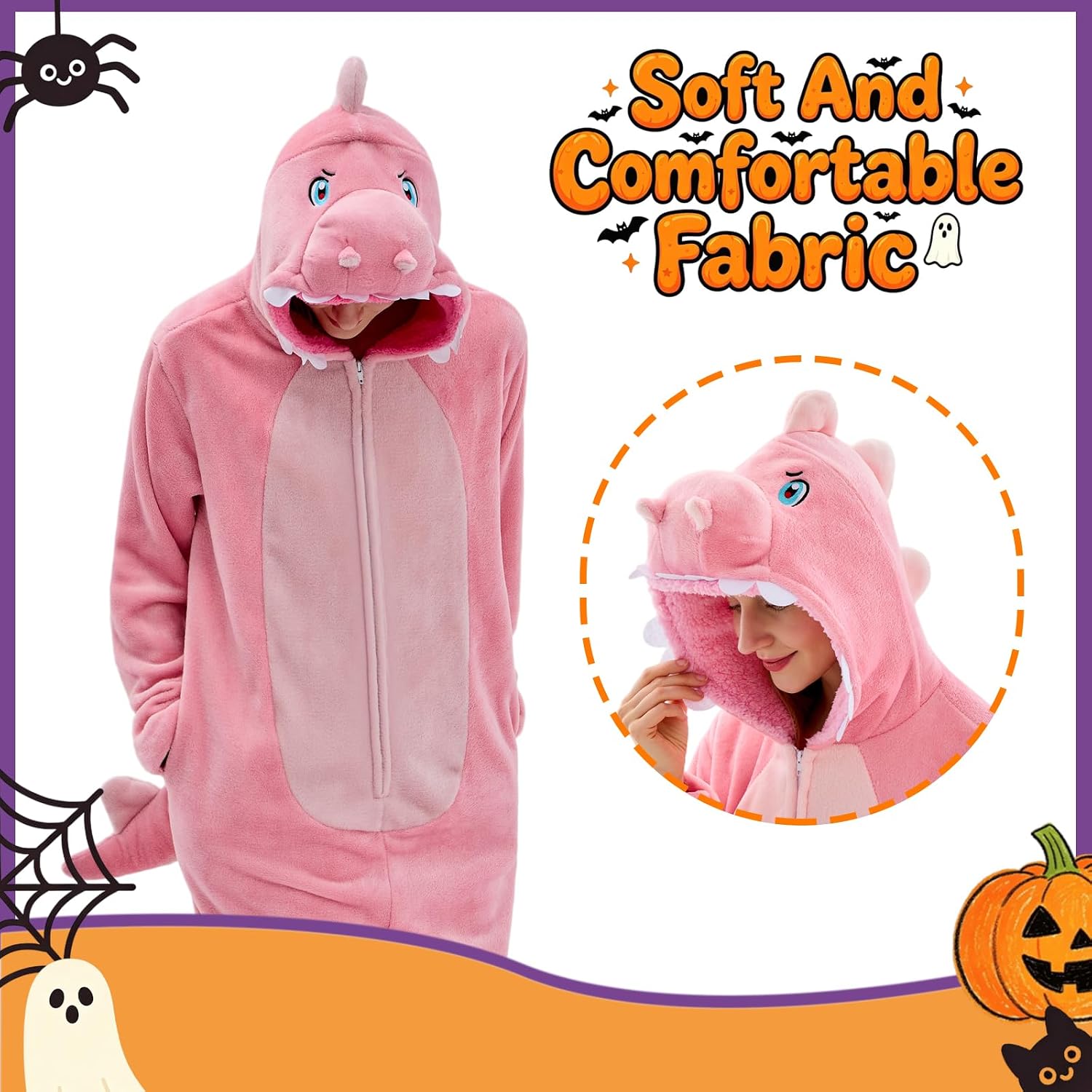 Thumbnail 1 de Sokliro Adult Animal Onesie Pajamas with Hood and Side Pockets