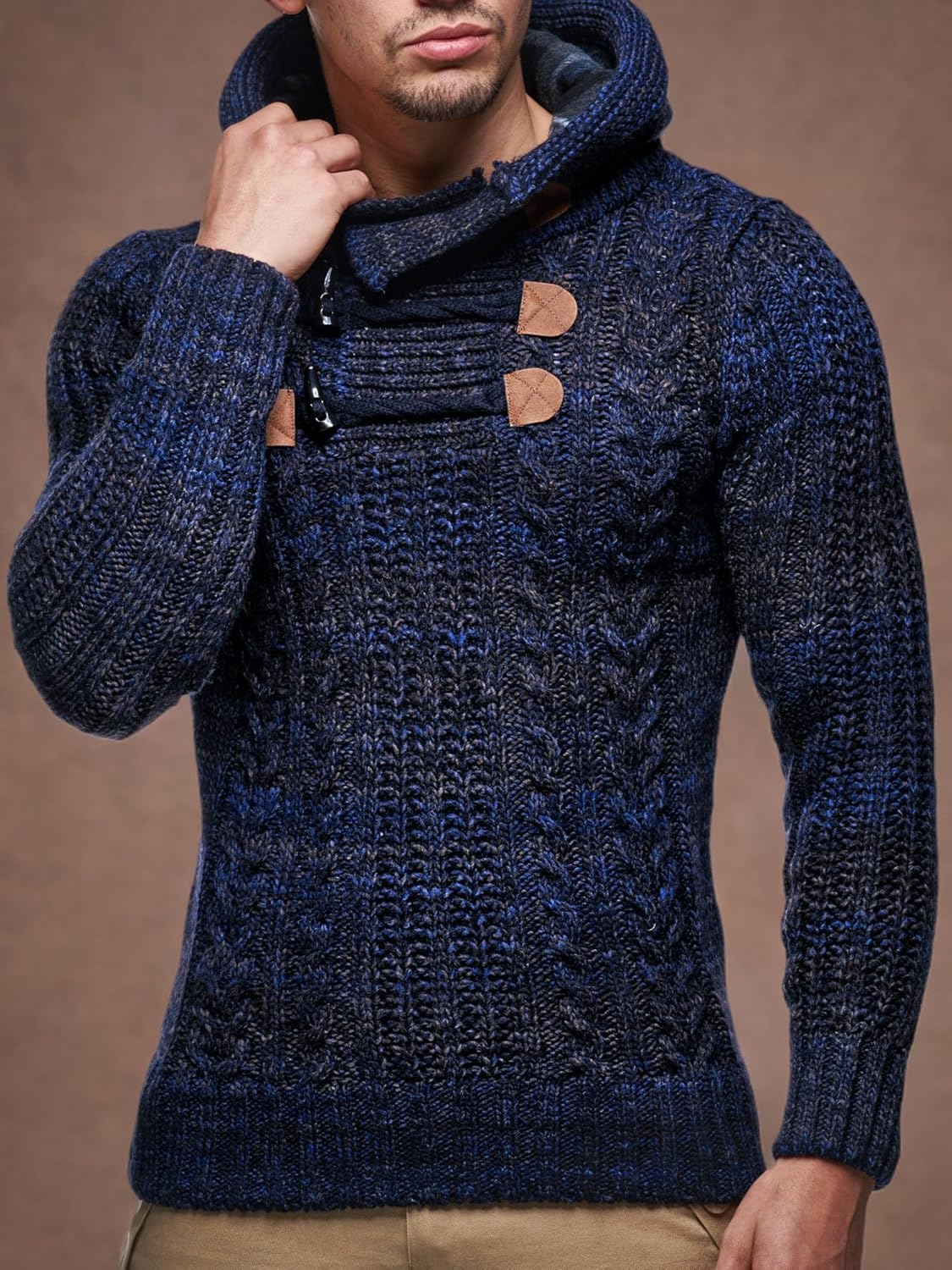 Thumbnail 4 de Leif Nelson LN6004 Pull-Over tricoté à grosses mailles pour homme