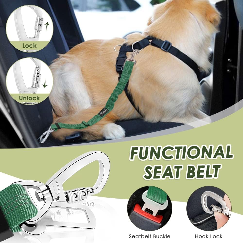 Detalle de Nasjac Dog Car Harness with Seat Belts – Safe Travel Vest for Small to Medium Dogs