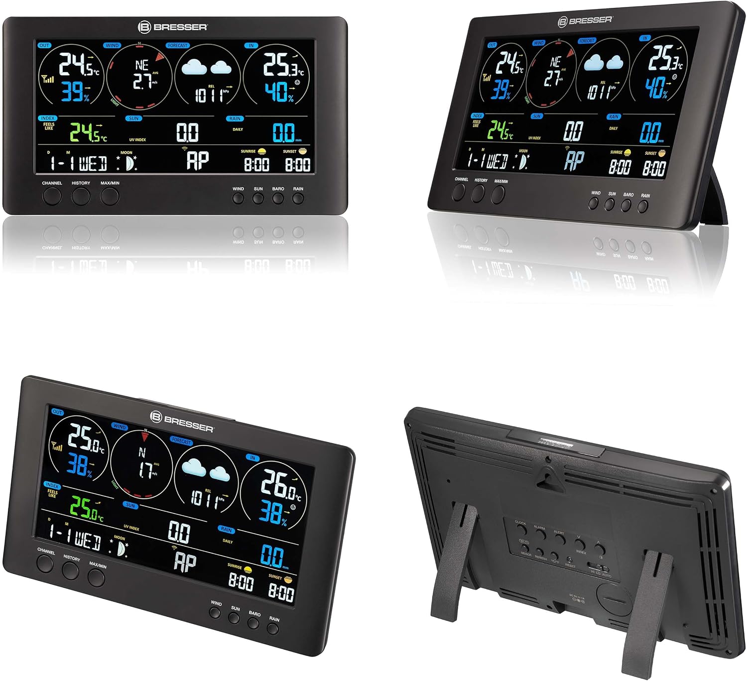Detalle 2 de Bresser Wetterstation Funk 7-in-1 Profi-Sensor mit WLAN – ClearView Basisstation inklusive Außensensor