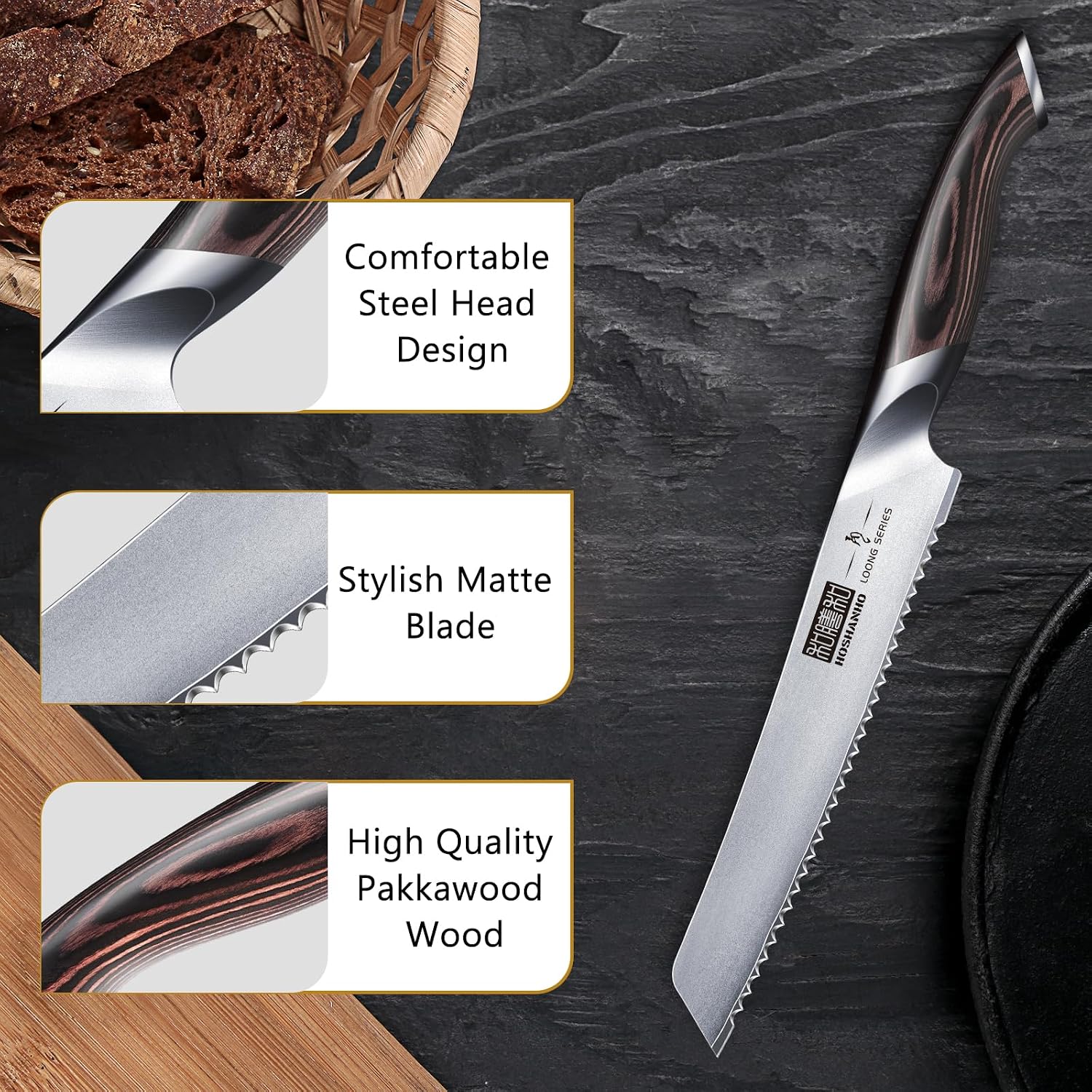 Detalle 2 de HOSHANHO Bread Knife 8-Inch