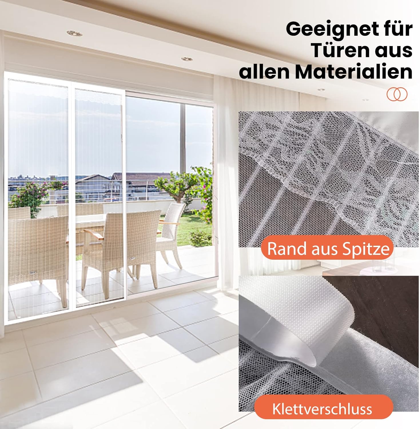 Thumbnail 3 de DIKER Magnetic Fly Screen Door (100 x 200cm) – no-gap insect protection with magnetic strips