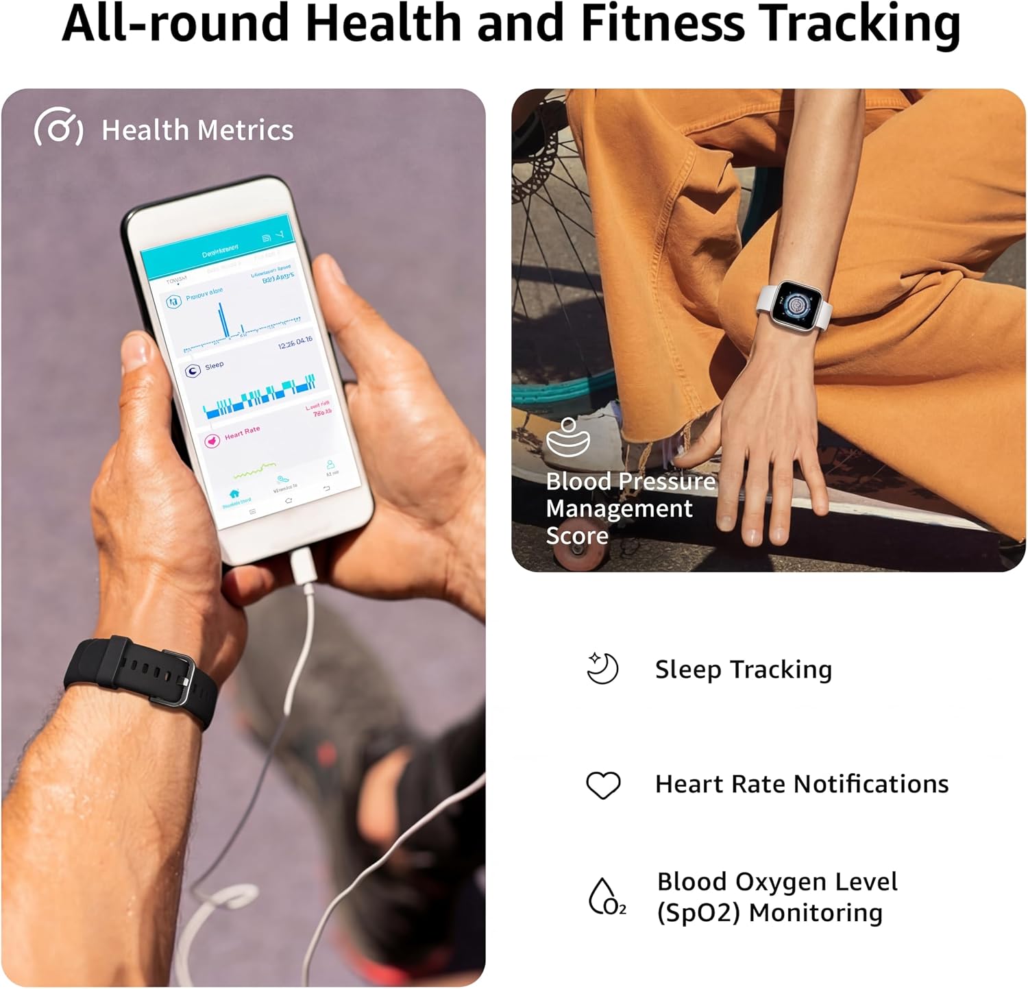 Detalle de Smart Watch for Men and Women with 1.85” Display, Bluetooth Calling, and 140+ Sports