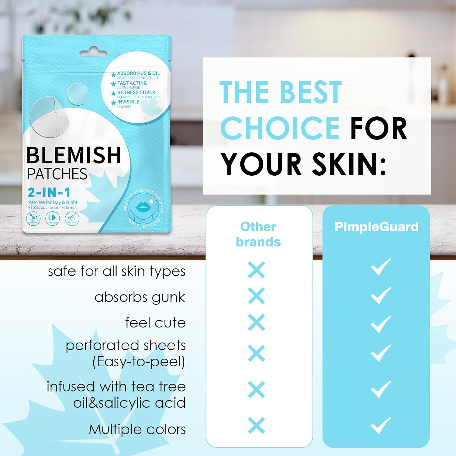 Thumbnail 6 de PimpleGuard 330-Piece Hydrocolloid Pimple Patches, Ultra-Thin Day & Night
