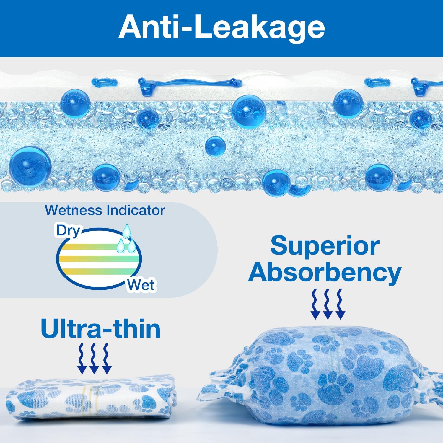 Thumbnail 3 de Dono Disposable Dog Nappies Male (40 pcs) with Wetness Indicator – Male Wraps & Belly Bands