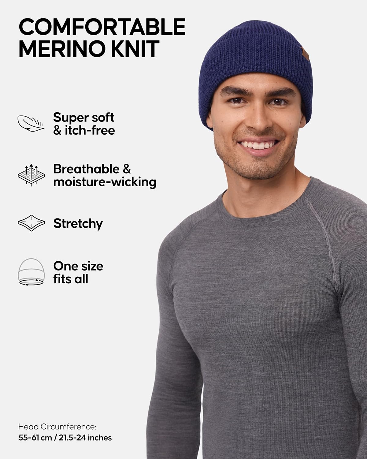 Detalle 2 de DANISH ENDURANCE Merino Wool Beanie Hat
