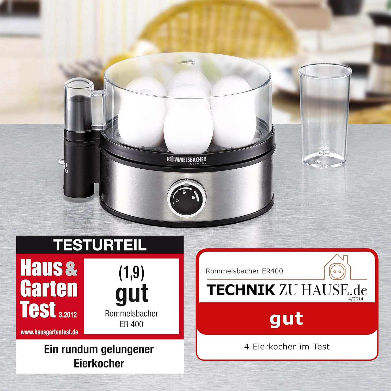 Thumbnail 1 de ROMMELSBACHER Eierkocher ER 400 – 1–7 Eier, einstellbarer Härtegrad, 400 W
