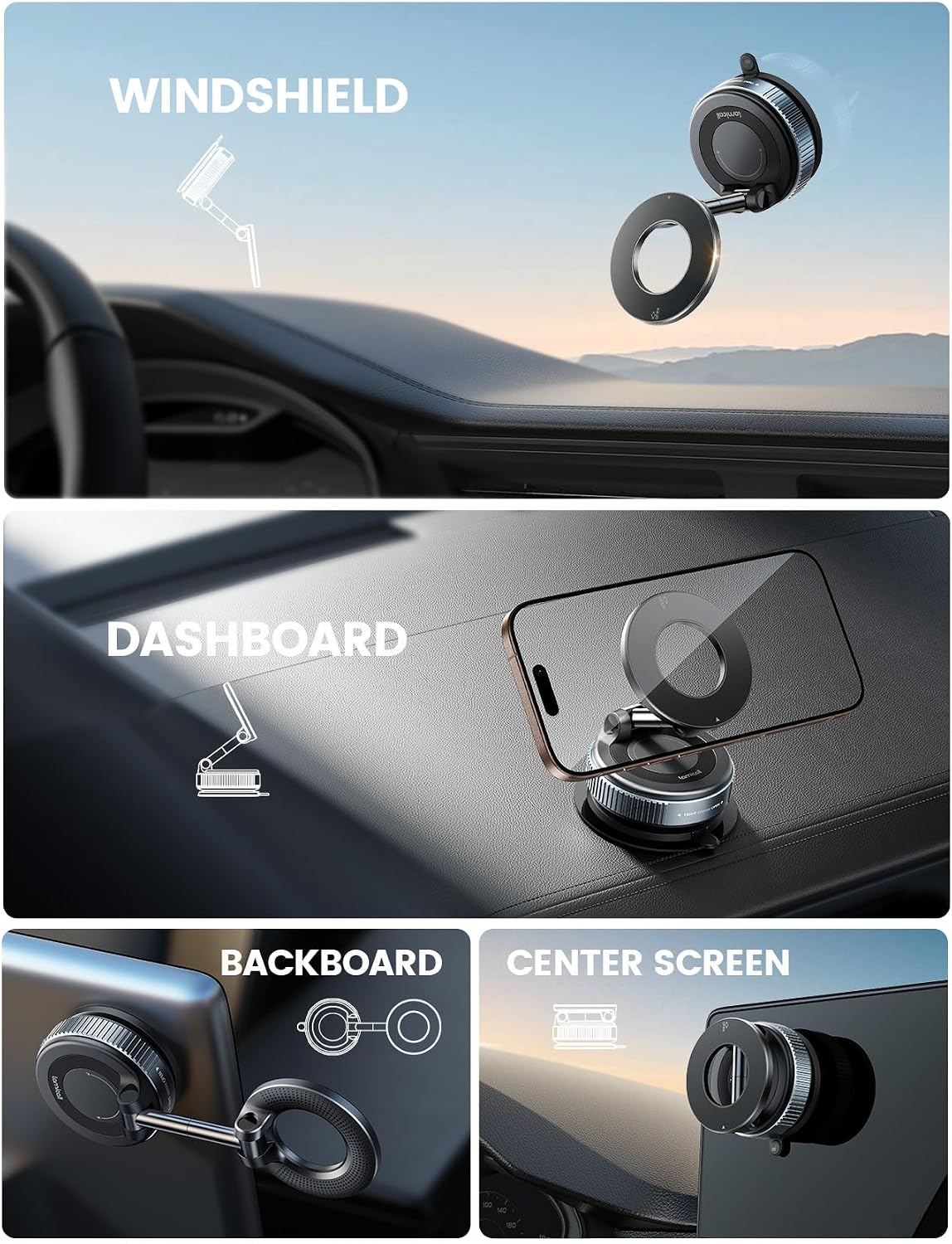 Detalle 2 de Lamicall Vacuum Magnetic Car Phone Holder 2025