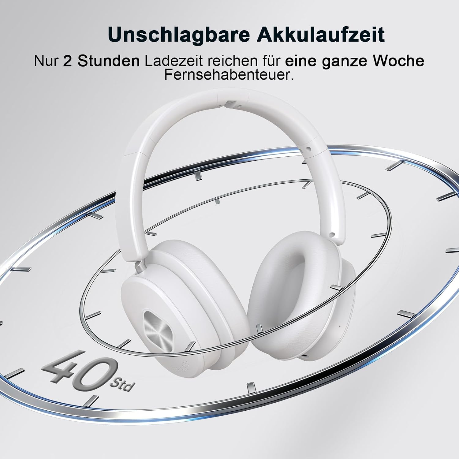 Detalle de Earbay Funkkopfhörer für Fernseher – kabellose TV-Kopfhörer mit Lade-Station, Bluetooth 5.4, 3 Audio-Modi und geringer Latenz