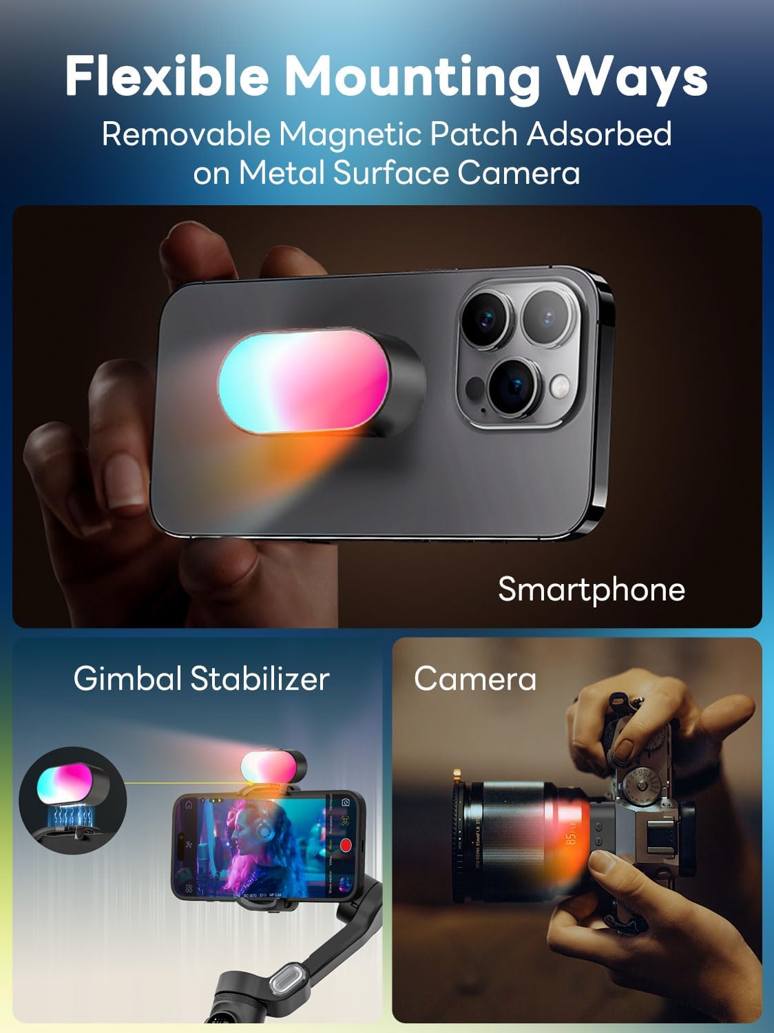 Thumbnail 4 de AOCHUAN Magnetic RGB Fill Light