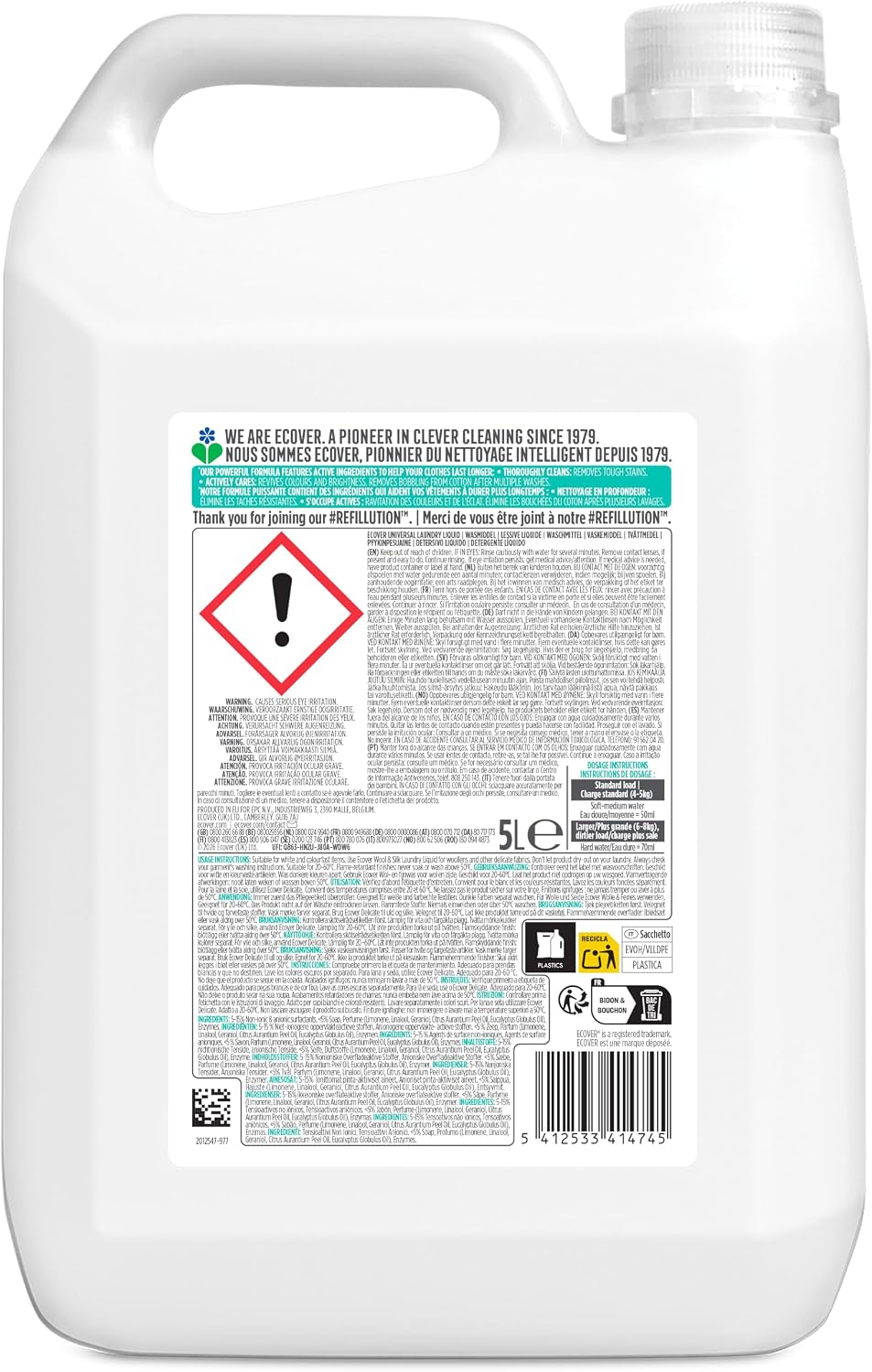 Thumbnail 1 de Ecover Waschmittel Universal 5 L für 100 Wäschen