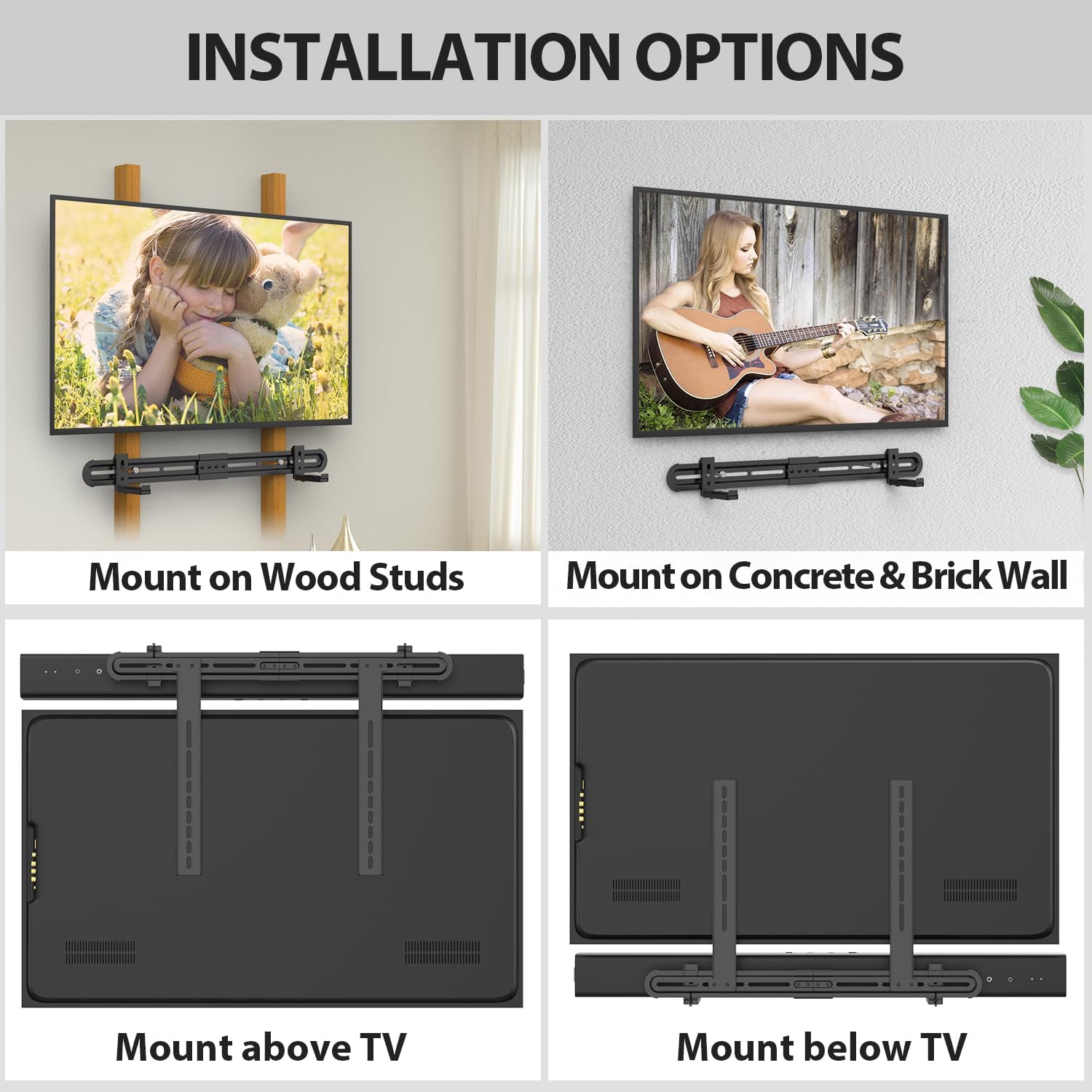 Detalle de USX MOUNT Universal Soundbar Mount 3.46–6.06"