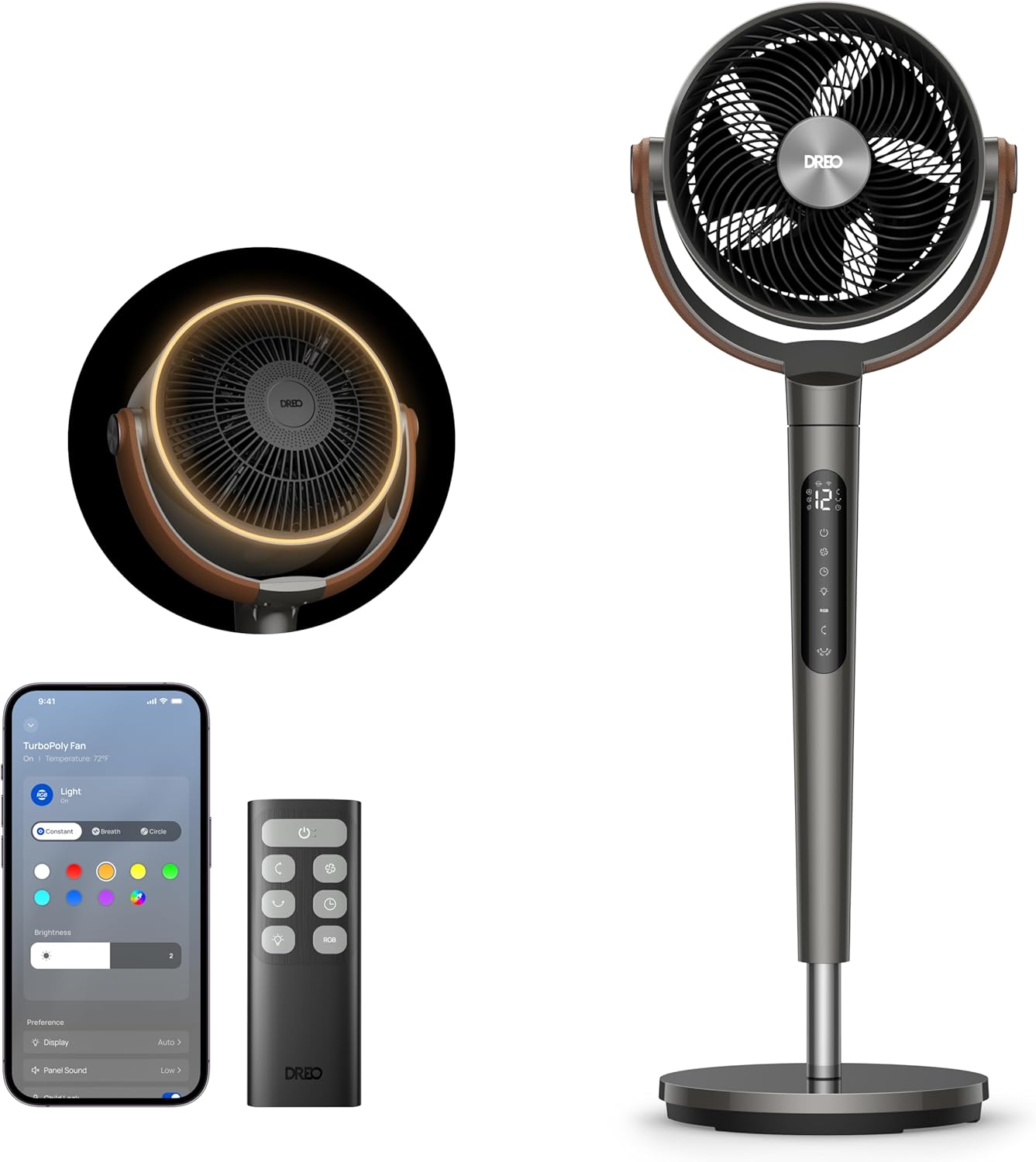 Detalle de Dreo 43 Inch Smart Standing Fan