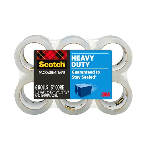Thumbnail 10 de Scotch Heavy Duty Shipping Packing Tape: 6 Rolls of Clear, Industrial-Strength Sealing