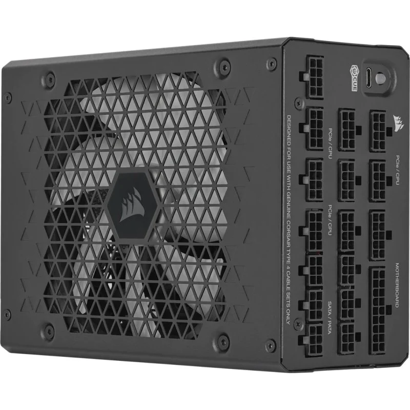 Detalle de Corsair HX1500i (HX1500) ATX 3.1 1500W, 80 Plus Platinum, Modular — potencia limpia para setups exigentes