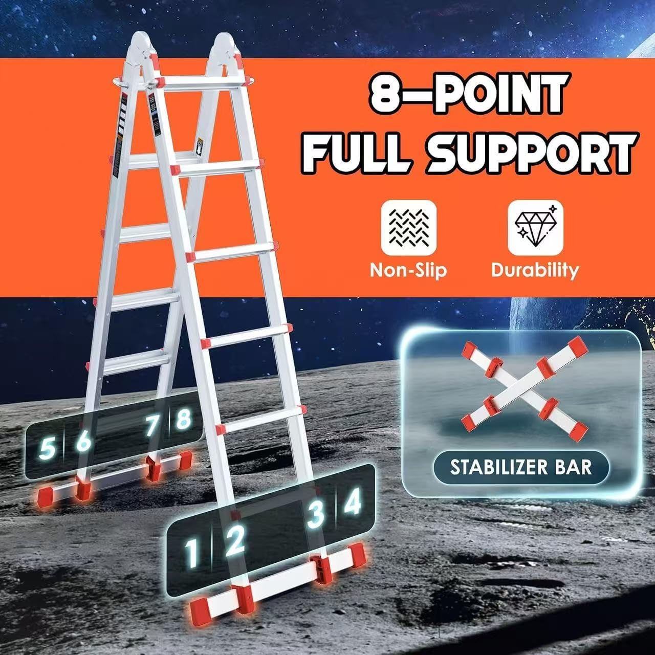 Detalle 1 de Soctone Multi-Position Ladder, 22.5 ft