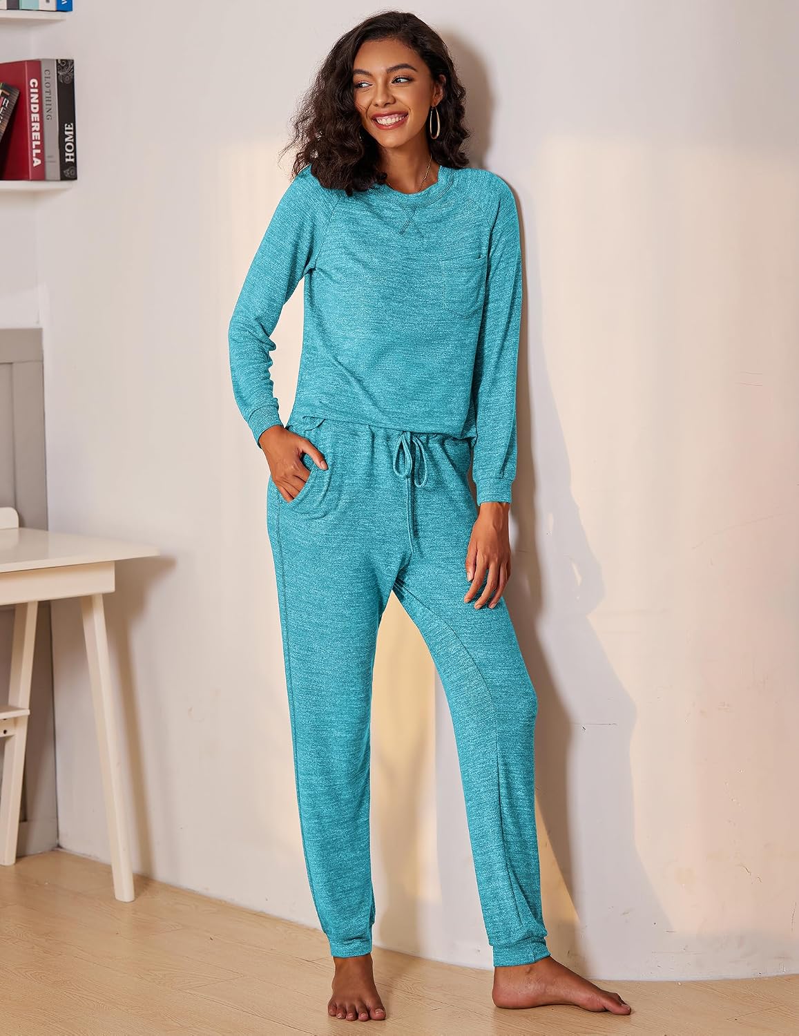 Detalle 2 de Ekouaer Women's Pajama Set with Rayon