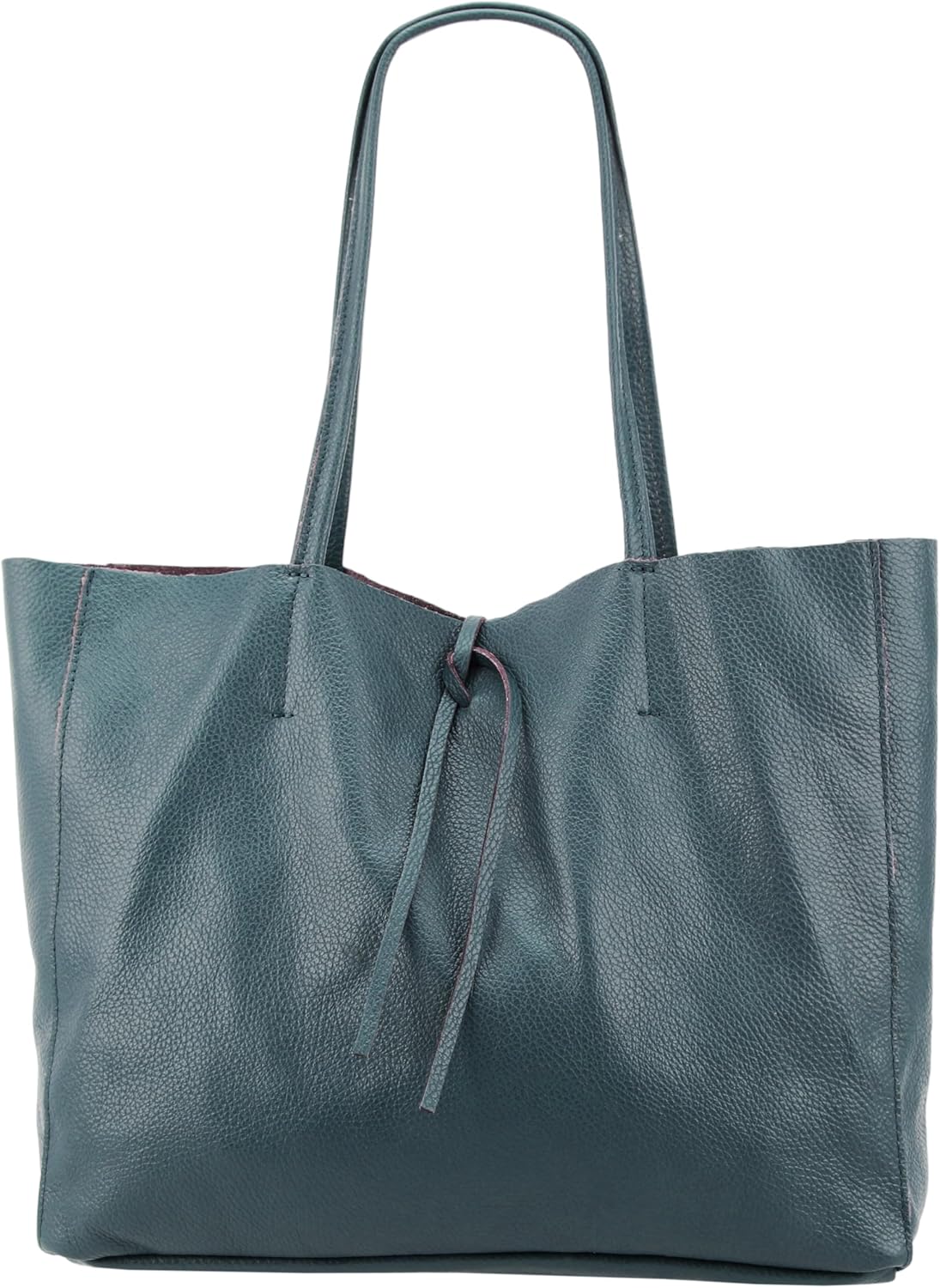 Detalle de SH Leder Maja G514 – Sac cabas en cuir de vachette véritable, format paysage