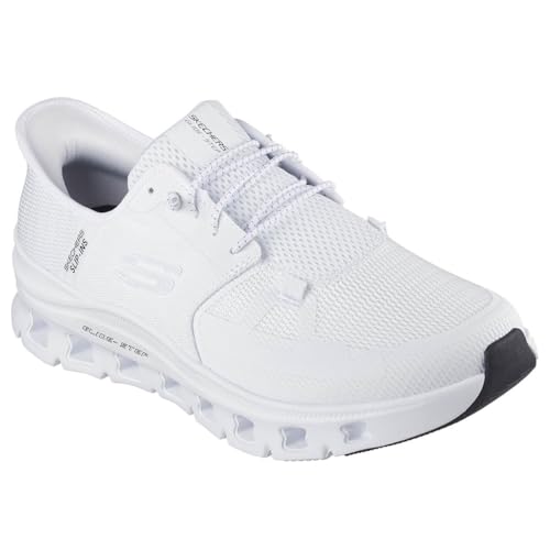 Detalle 1 de Skechers Glide-Step Pro Herren-Turnschuhe, White Mesh/Hotmelt, EU 42