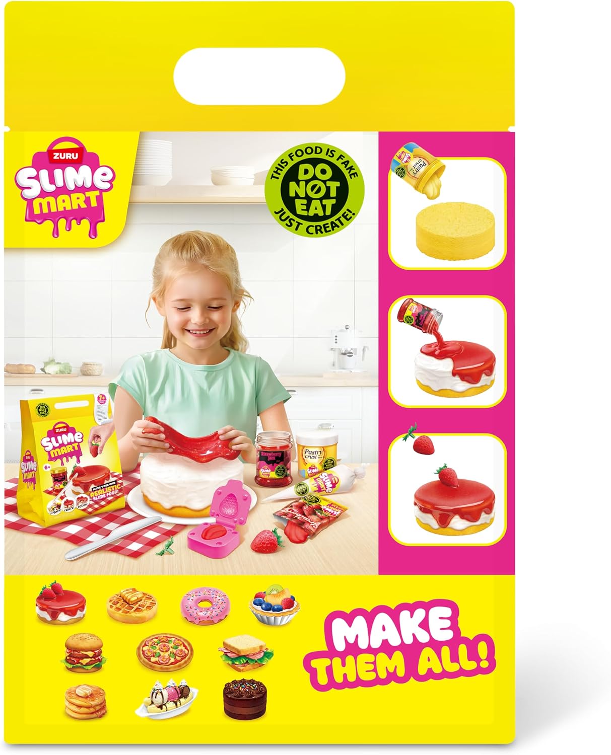 Thumbnail 6 de ZURU Slime Mart 15901A ストロベリーチーズケーキ スライムセット