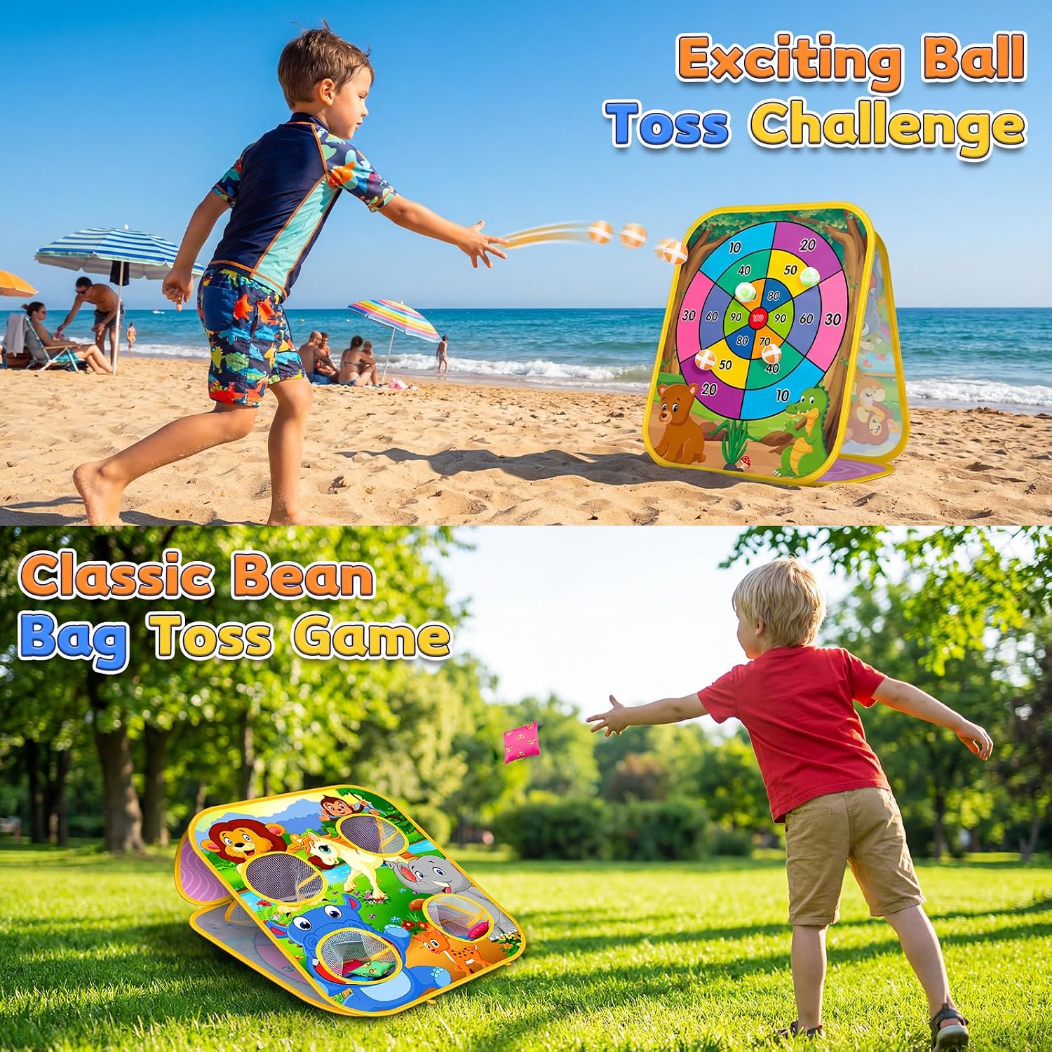 Thumbnail 1 de Bean Bag Toss Game Cornhole Board for Ages 3–8