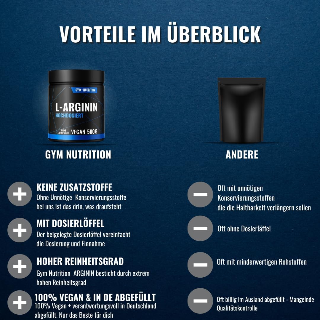 Thumbnail 3 de L-Arginin HCL hochdosiert als gut lösliches Pulver – fein gemahlen, vegan, laborgeprüft