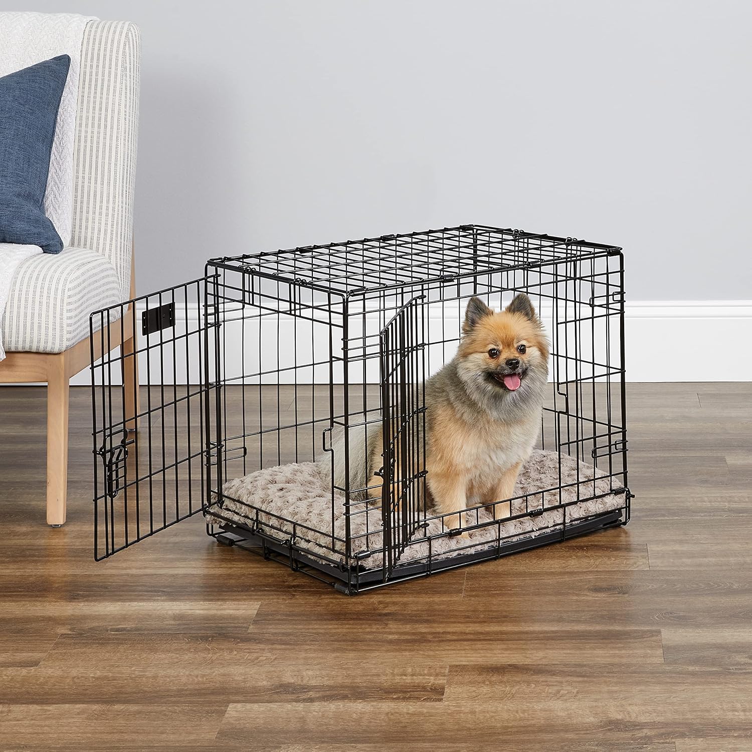 Detalle de MidWest Homes for Pets 24-Inch iCrate Folding Dog Crate with Divider for Small Breeds