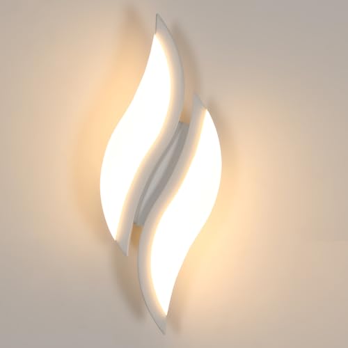 Detalle de Goeco Aplique Pared Interior LED 12W 3000K – Lámpara de Pared Moderna para Pasillo, Dormitorio y Sala