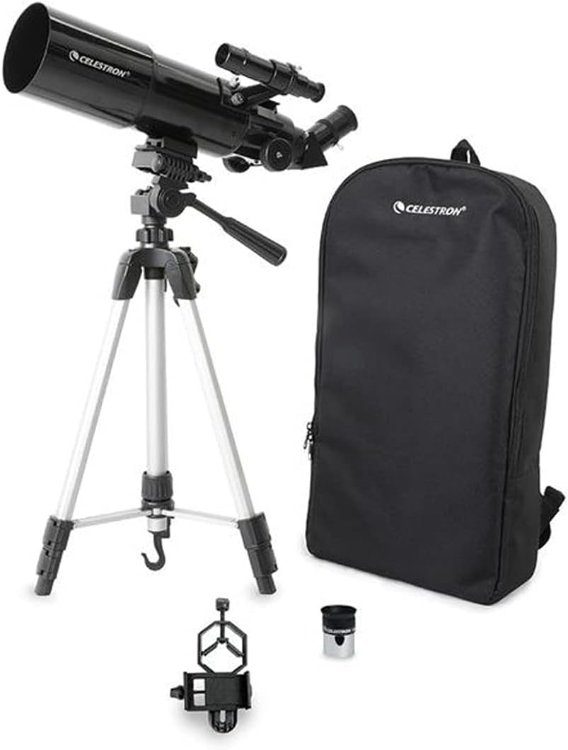 Detalle de Celestron 22030 Travel Scope: Portable 80mm Refractor Telescope