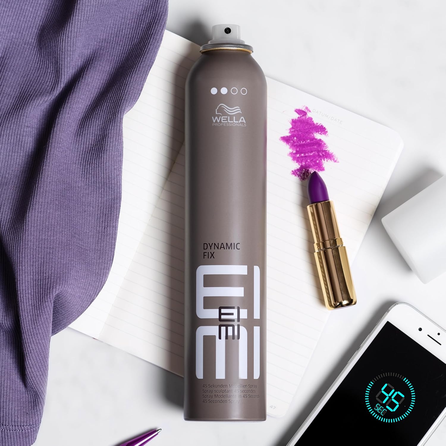 Thumbnail 2 de Wella Professionals EIMI Dynamic Fix spray sculptant – tenue légère 45 secondes, protection humidité, UV et chaleur