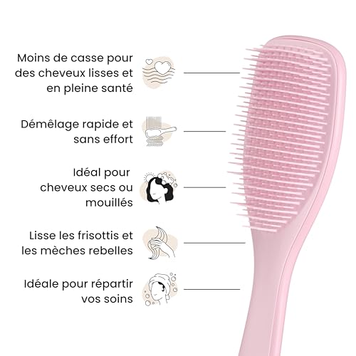 Detalle de Tangle Teezer Ultimate Detangler – Brosse à Cheveux Démêlante 2 niveaux, Rose Millennial