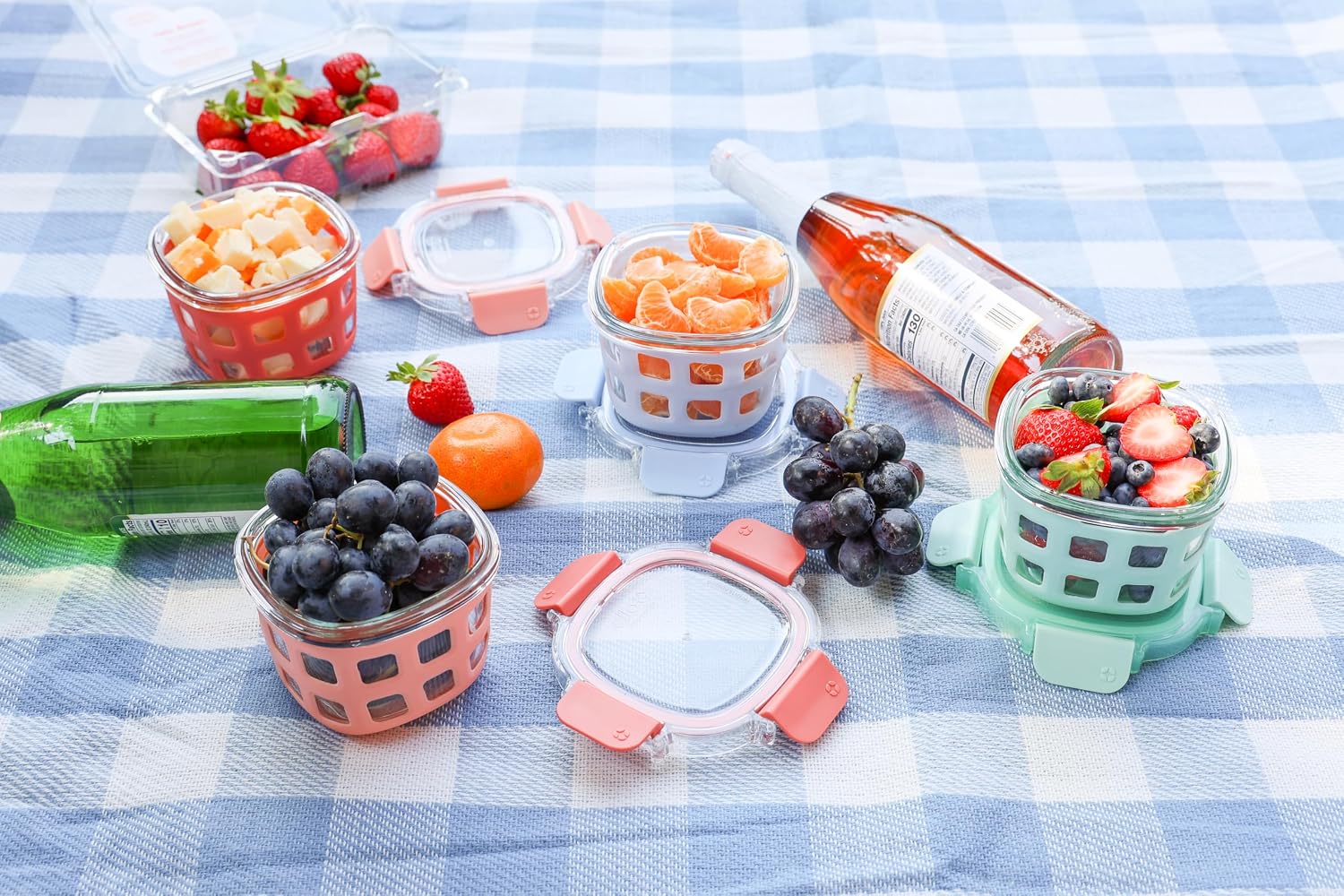 Detalle 2 de Ello Duraglass Glass Meal Prep Sets โ Leak-Proof Containers ๐ฑ