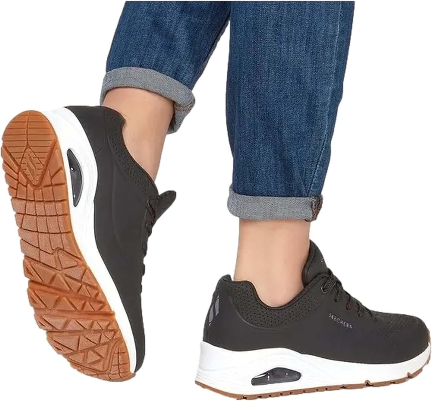 Thumbnail 1 de Skechers Uno Zapatillas Mujer Black Durabuck 🖤 Talla 37 EU